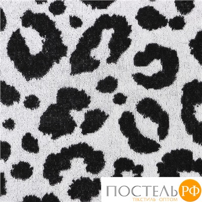 Полотенце махровое Этель "Leopard" чёрный, 50х90 см, 100% хлопок, 420 гр/м2