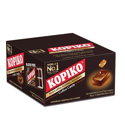 Кондитерские изделия                                        Kopiko                                        COFFE Candy 32 гр.*12 блистера, картон (12) NEW