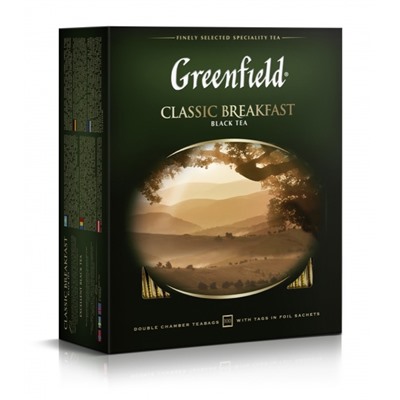 Чай                                        Greenfield                                         Classic Breakfast 100 пак. х 2 гр. черный (9) в пал 42 кор. (0582)