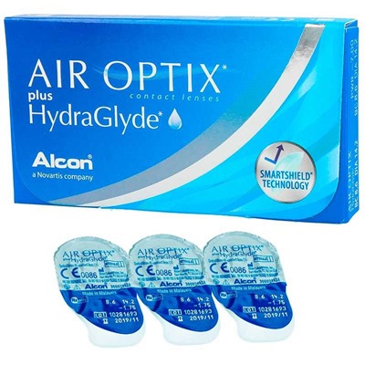 Air Optix plus HydraGlyde (3 шт.)  Alcon