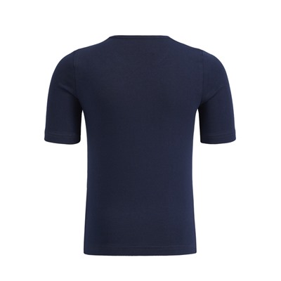 футболка 1ДДФК1568804; темно-синий77 / Ажурный воротник на темном