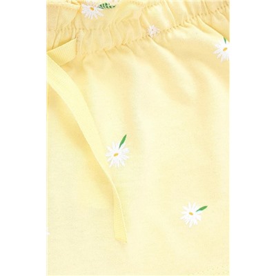 К 4796/бледно-желтый,летние цветы шорты