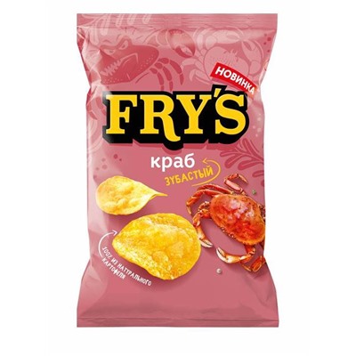 Бакалея                                        Fry's                                        Чипсы из натур. картофеля 35 гр. "FRY'S" вкус Зубастый краб, м/у (15)