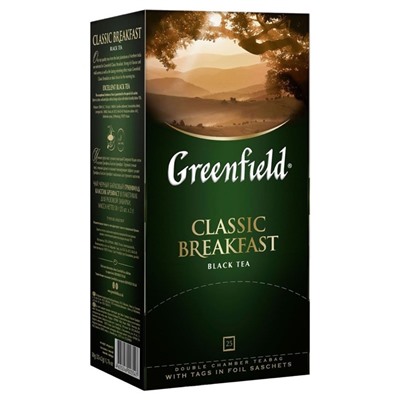 Чай                                        Greenfield                                         Classic Breakfast 25 пак. х 2 гр. черный (10) (0354-10)
