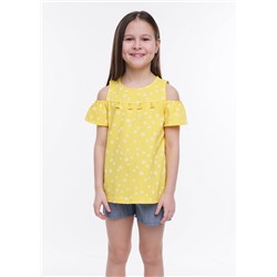 CLE Блузка дев.804617/58ззн, жёлтый/белый, Таблица размеров на детскую одежду «ЭЙС» и «CLEVER WEAR»
