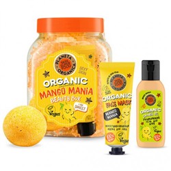 Подарочный набор женский Planeta Organica MANGO MANIA (Бомбочка для ванны + маска для лица + гель для душа)