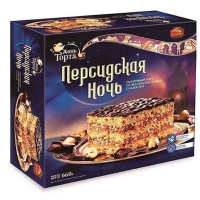 Кондитерские изделия                                        Черемушки                                        Торт "Персидская ночь" 660 гр (6) 6 мес.
