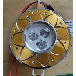 [34091] Светильник встраиваемый точечный MR16 с лампой 3Вт (Ч.)