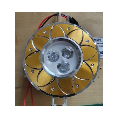 [34091] Светильник встраиваемый точечный MR16 с лампой 3Вт (Ч.)
