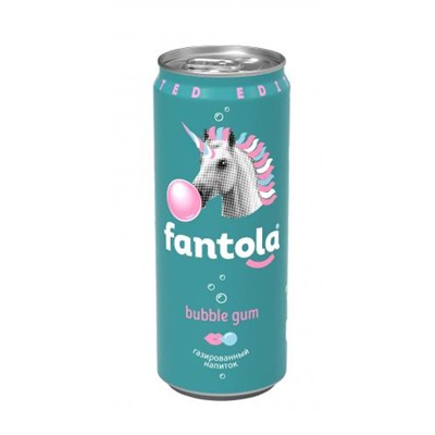 Напитки                                        Fantola                                        Лимонад Fantola Баббл гам 0,45 л, ж/б (12) хр/в пал 128