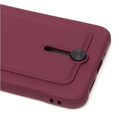 Чехол-накладка SC304 с картхолдером для "Xiaomi Redmi 9C" (bordo)