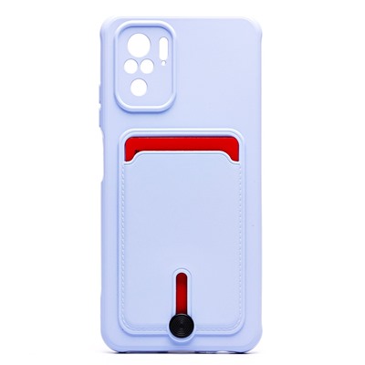 Чехол-накладка SC304 с картхолдером для "Xiaomi Redmi Note 10/Redmi Note 10S" (light violet)