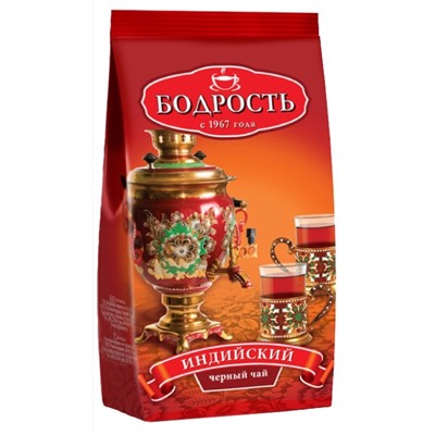 Чай                                        Бодрость                                        индийский черный 150 гр. крупный лист, м/у (12)