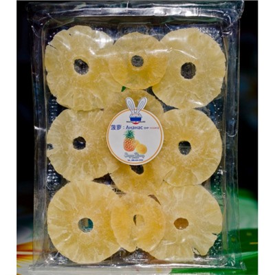 Сушеные тайские ананасы 2% сахара 250 гр