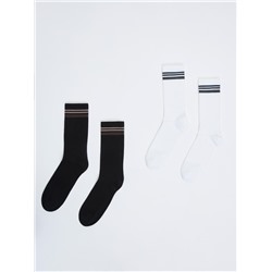 набор носков для мужчин черно-белый принт