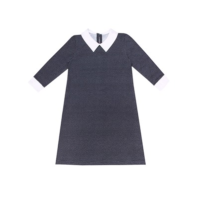 платье 1ДПД868258н; гусиная лапка мелкая текстильная синий+белый