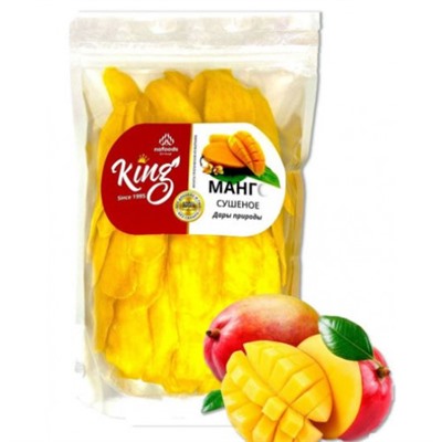 KING Nafoods Group / Натуральное манго сушеное без сахара. Вес 500 гр.  Вьетнам