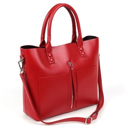 Женская сумка шоппер из эко кожи 75326-836 Ред