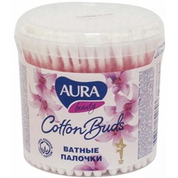 Ватные палочки Aura (Аура), стакан, 200 шт