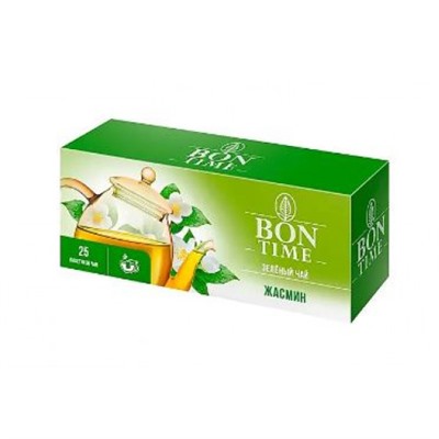 «Bontime», чай зелёный «Жасмин», 25 пакетиков, 37 гр. KDV