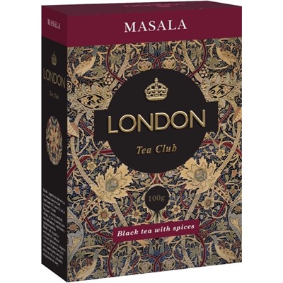 Чай                                        London                                        Черный "Masala",100 гр. со специями (24)
