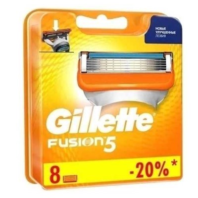 Кассеты для бритвенного станка Gillette Fusion 8 шт