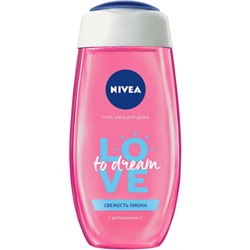 Гель-уход для душа Nivea Love to Dream Свежесть Пиона с витамином С, 250 мл