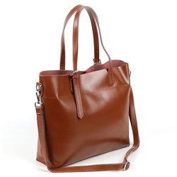 Женская кожаная сумка шоппер 8555-220 ЕлоуБраун