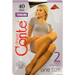 Гольфы женские Conte Tension, Natural, 40 Den, 2 пары