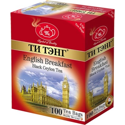Чай                                        Титэнг                                        Английский завтрак 100 пак.*2,5 гр. (4пч)(403045) (36)