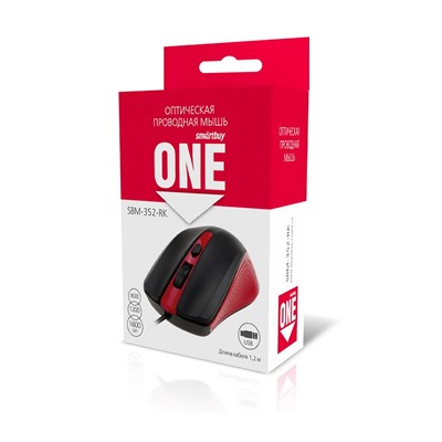 Мышь оптическая Smart Buy SBM-352-RK ONE (red/black)