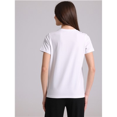 футболка 1ЖДФК4028804; белый / Бюстье черное