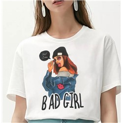 Футболка I'm BAD GIRL белая IN_Новая цена