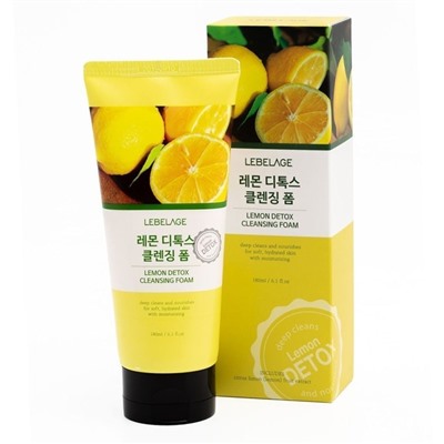 Lebelage Пенка для умывания детокс с лимоном / Lemon Brightning Cleansing Foam, 180 мл