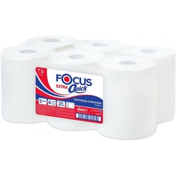 Полотенца бумажные FOCUS Extra Quick 2 шт, 2-слойные, 150 м