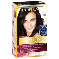 Краска для волос L'oreal Excellence 200 Кофейный