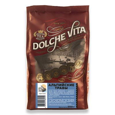 Чай                                        Dolche vita                                        Дольче Вита "Альпийские травы" черный ароматиз.200 гр. м/у (15)