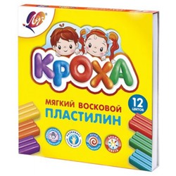 Пластилин восковой 12цв 180гр. "Кроха" 23с1484-08 Луч