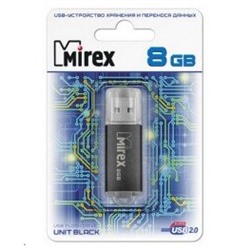 *USB2.0 FlashDrives 8Gb Mirex UNIT BLACK