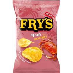 Бакалея                                        Fry's                                        Чипсы из натур. картофеля рифленые "FRY'S" вкус Зубастый краб 130 гр, м/у (15)
