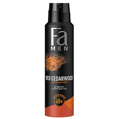 Дезодорант мужской спрей Fa (Фа) Men CEDARWOOD, 150 мл