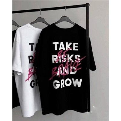 Футболка TAKE RISKS oversize ZG20