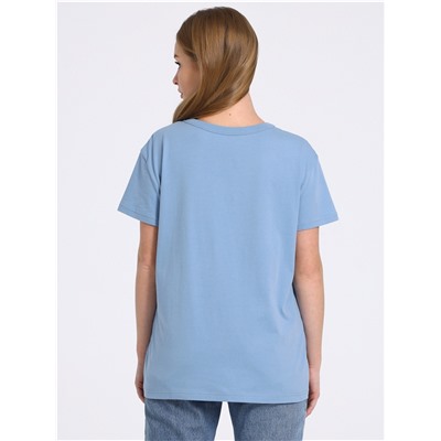 футболка 1ЖДФК4256001; серо-голубой250 / Четыре котенка вышивка