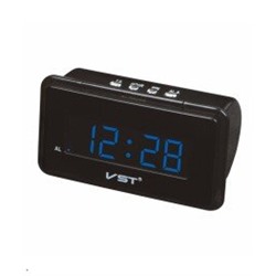 *часы настольные VST-728/5 (синий)  (без блока, питание от USB)