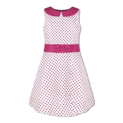 Нарядное платье в горошек для девочки 80793-ДН17