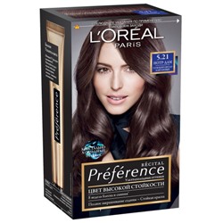 Краска для волос L`Oreal (Лореаль) Recital Preference, тон 5.21 - Нотр-Дам Глубокий светло-каштановый