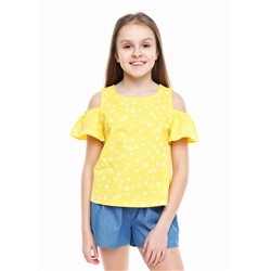 CLE Блузка дев.804618/58ззн, жёлтый/белый, Таблица размеров на детскую одежду «ЭЙС» и «CLEVER WEAR»
