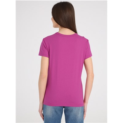 футболка 1ЖДФК4249001; темно-розовый260 / Контурное сердечко вышивка