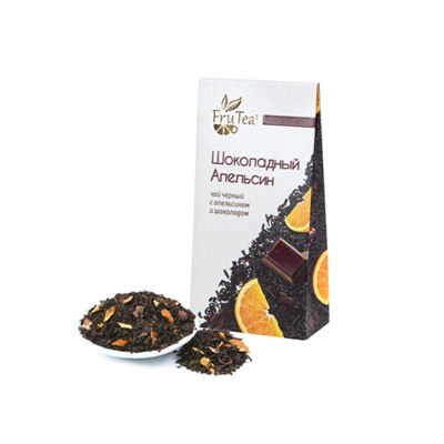 Чай                                        Fru tea                                        "Шоколадный апельсин" черный 50 гр. картон (10)