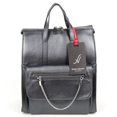 Женский кожаный рюкзак Sergio Valentini SV-20-14 Серый